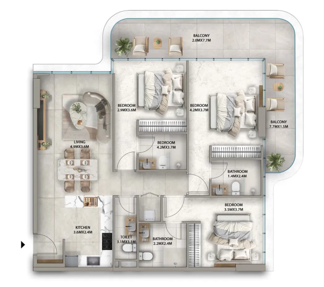 Antalya 3 Bedroom