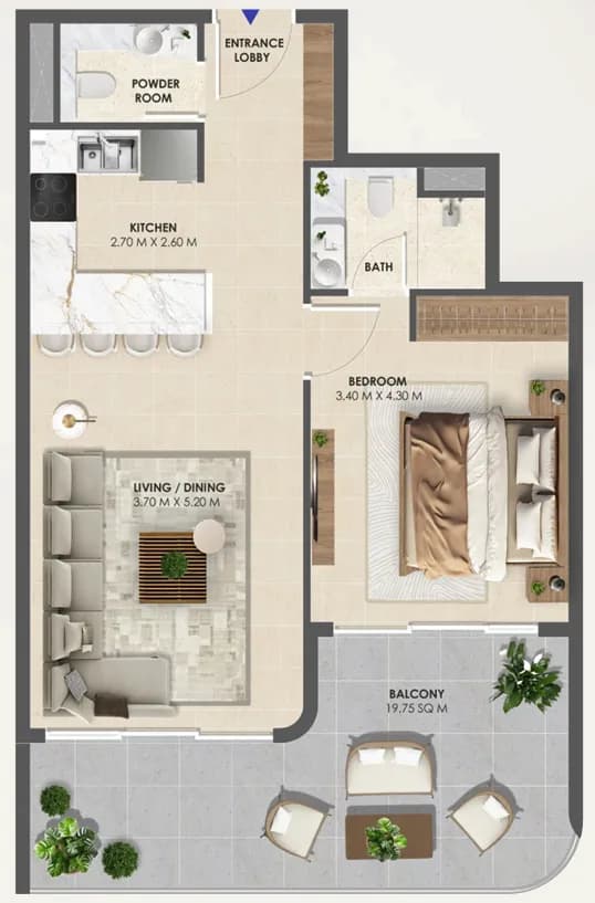 Vivida Residences 1 Bedroom