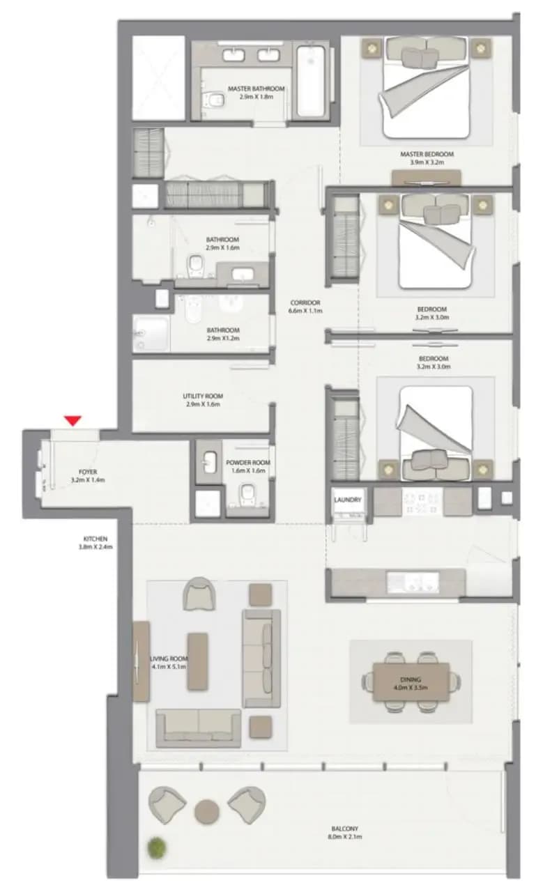 Harbour Gate 3 Bedroom
