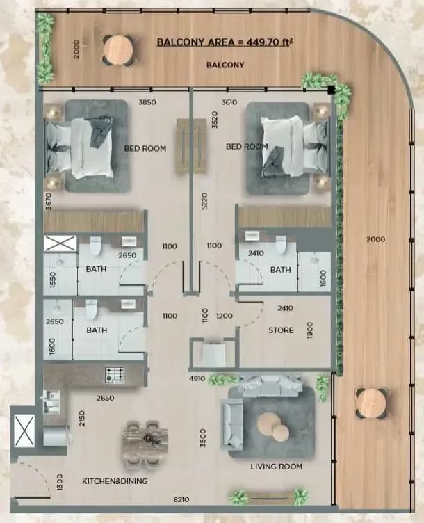 368 Park Ln. 2.5 Bedroom