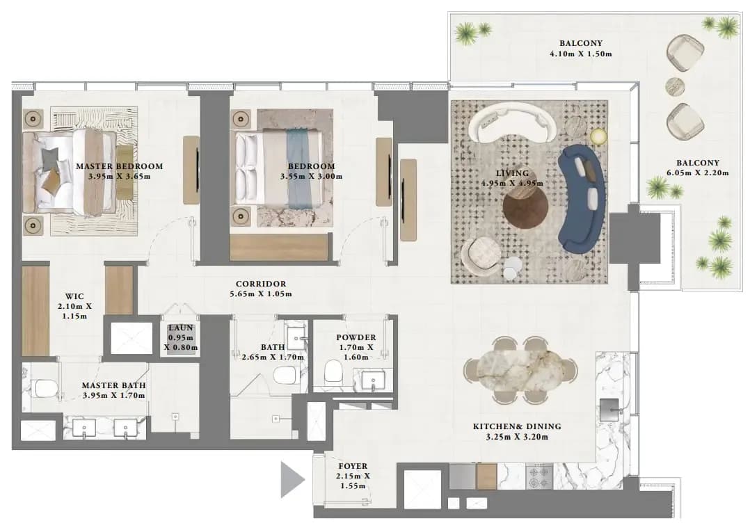 Albero 2 Bedroom
