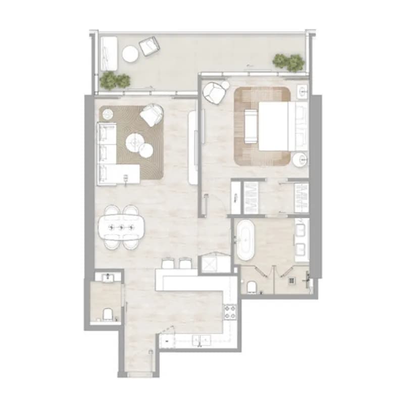 Kempinski Marina Residences 1 Bedroom