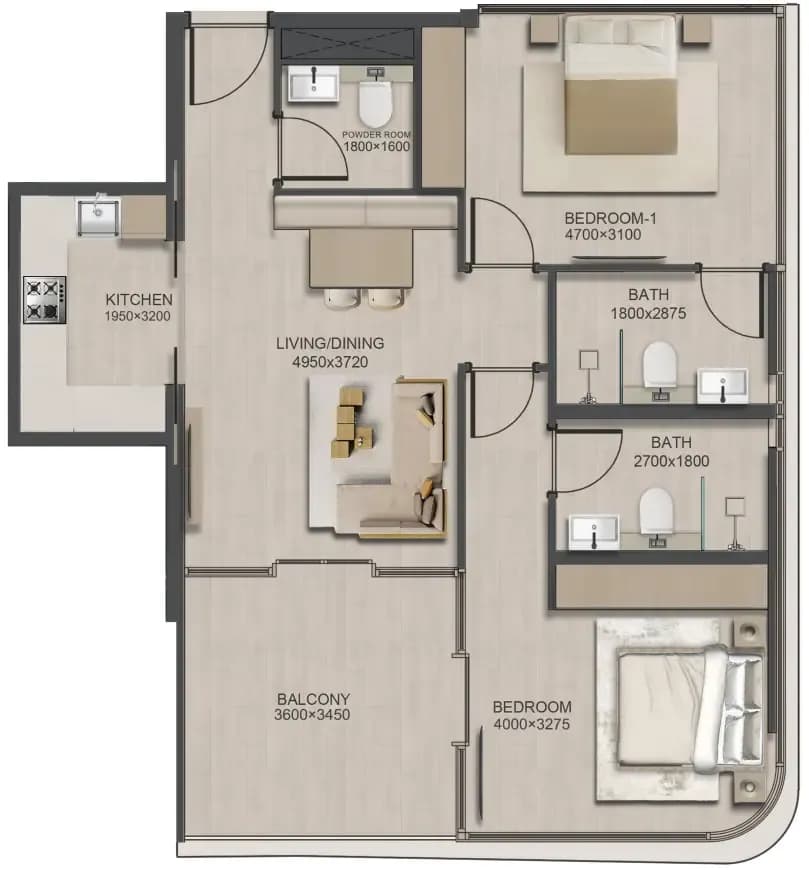J188 2 Bedroom