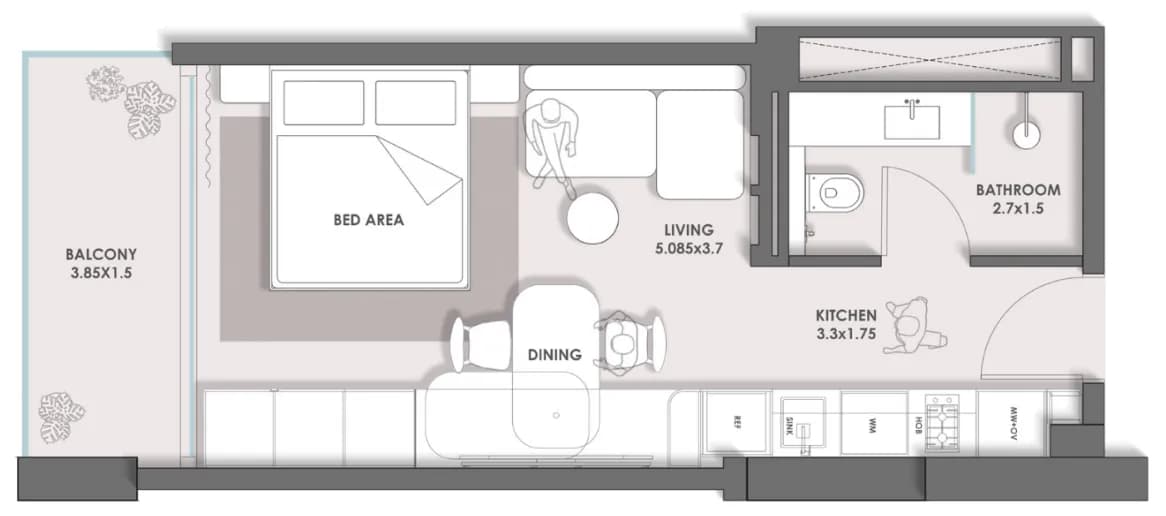 HOLM One 0 Bedroom