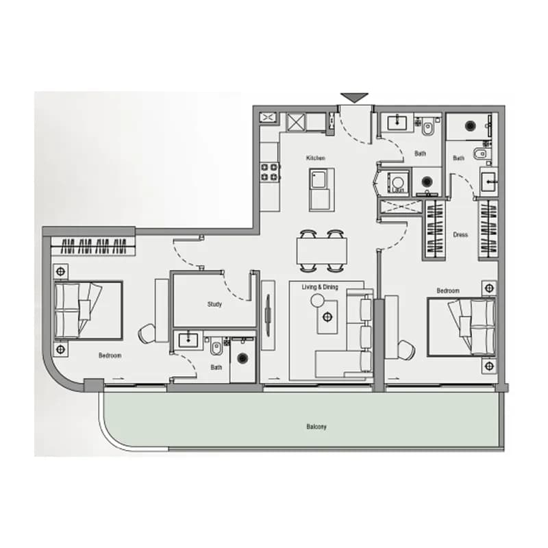 Oxford Cove by Iman 2.5 Bedroom