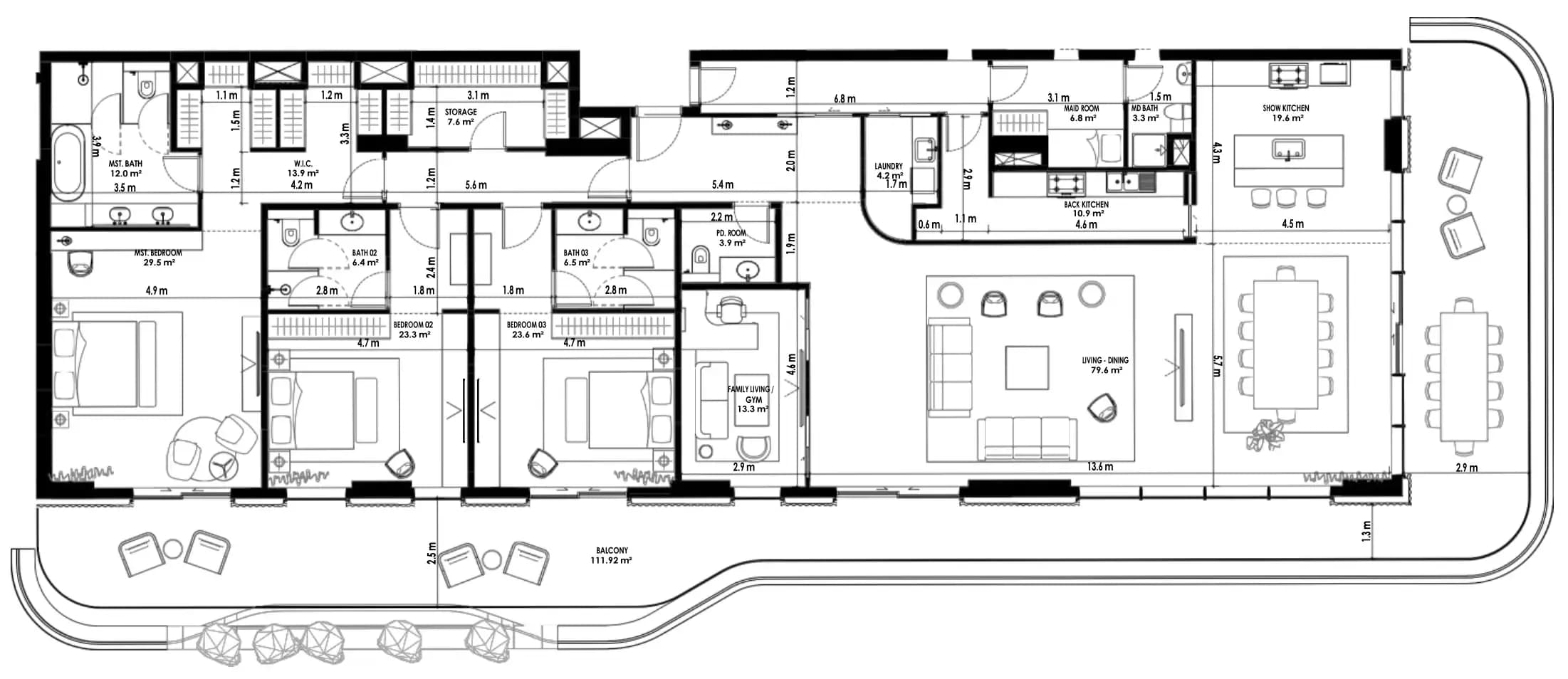 Sha Residence Emirates 3 Bedroom