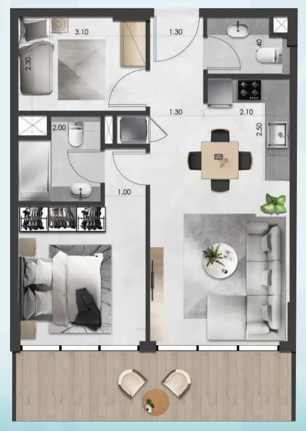 Saray South 1.5 Bedroom