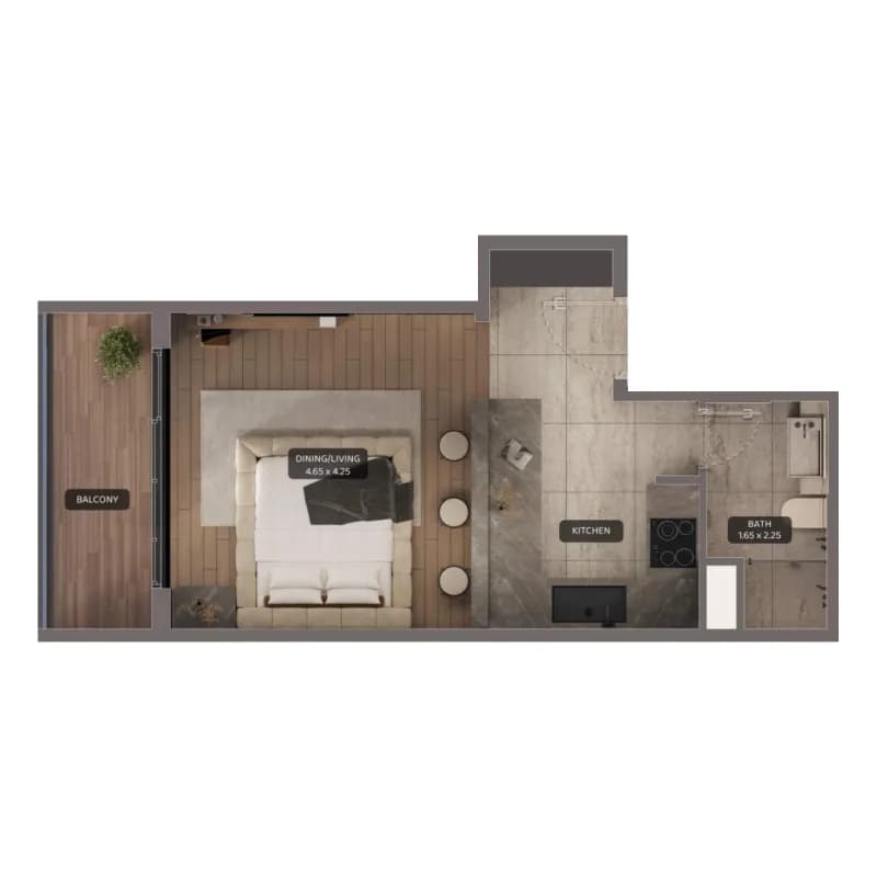 Urban Life 0 Bedroom