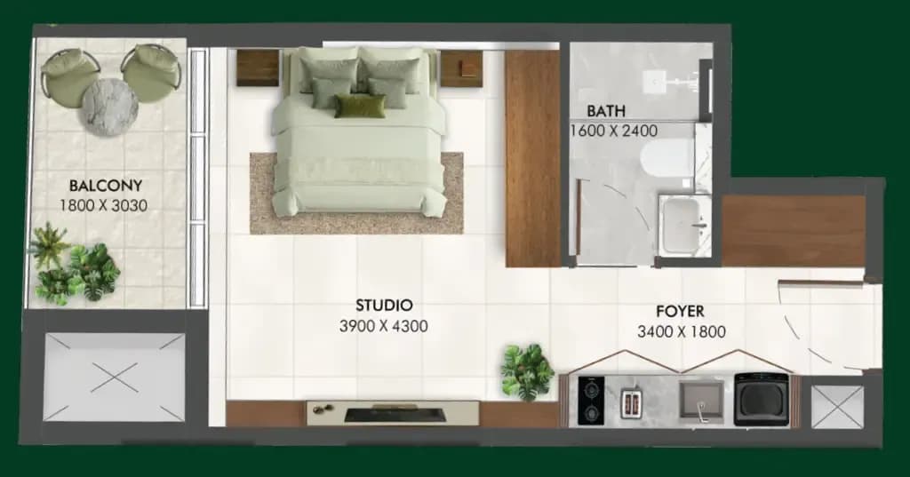 Enchante 0 Bedroom