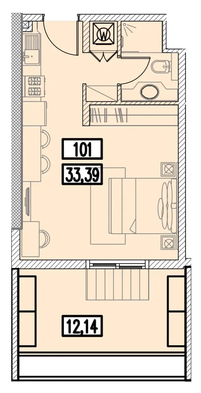 Izzzi.LifeMINT 0 Bedroom