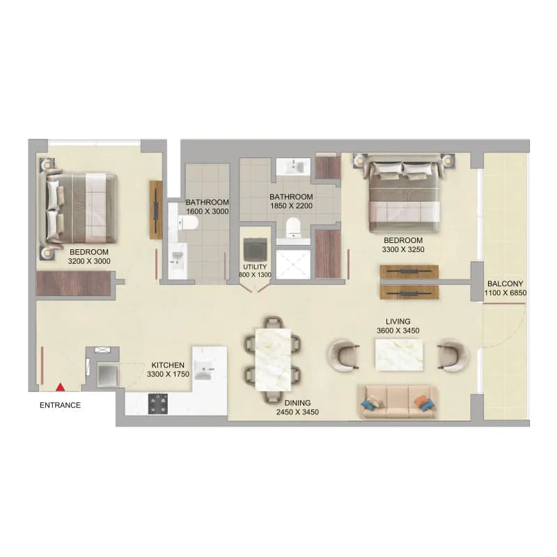 The Woods at Sobha Sanctuary 2 Bedroom