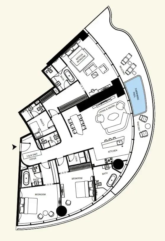 Mercedes-Benz Places by Binghatti 3 Bedroom