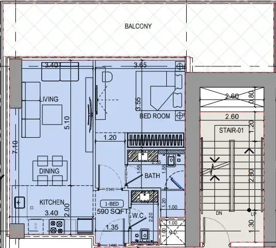 Binghatti Vintage 1 Bedroom