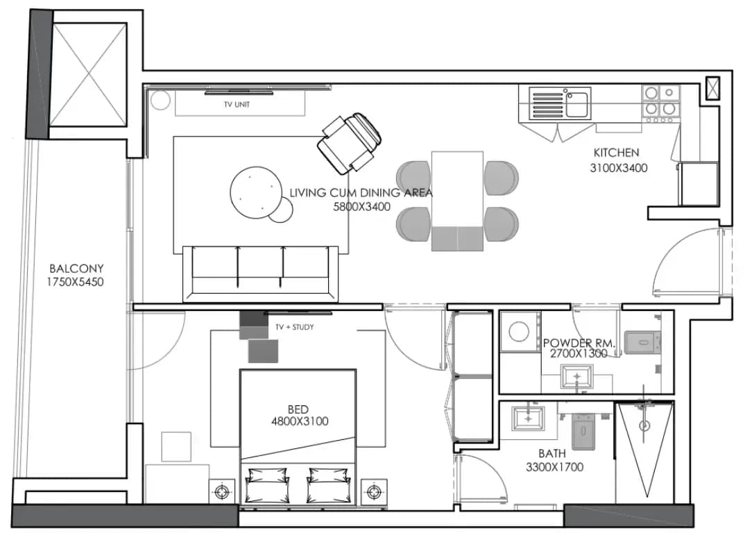 Concept 7 Residences 1 Bedroom
