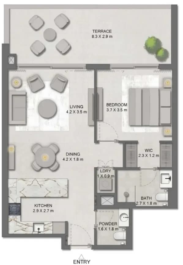 Ghaf Woods Distrikt 1 Bedroom