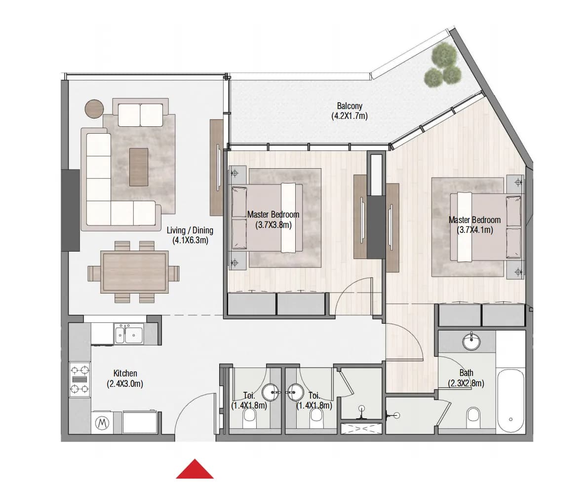 South Living 2 Bedroom