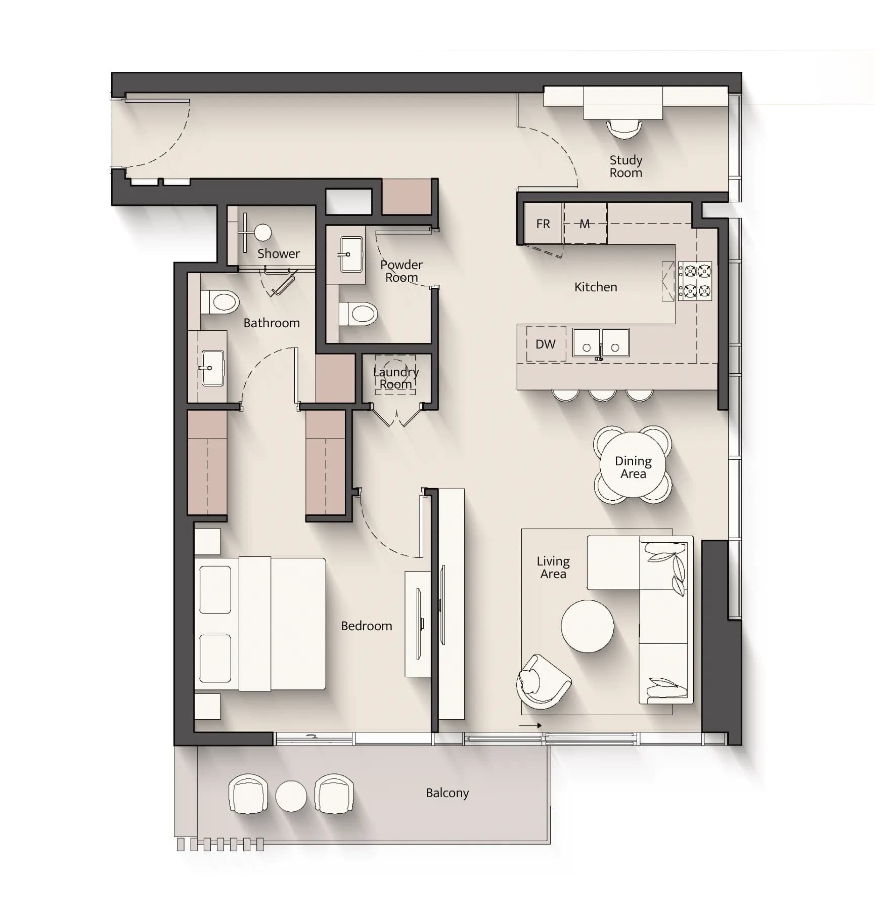 Everly Place 1.5 Bedroom