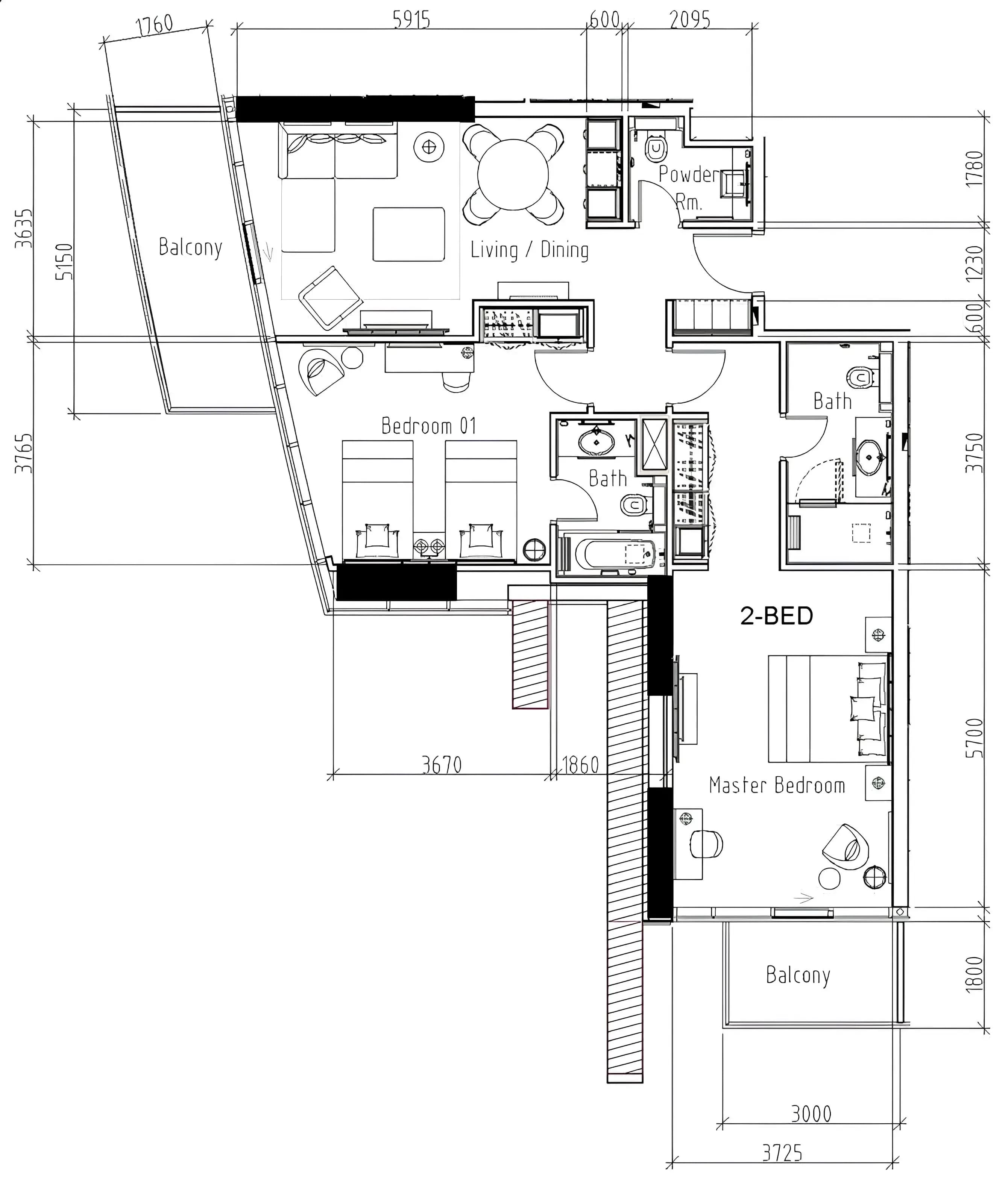 DAMAC Artesia 2 Bedroom
