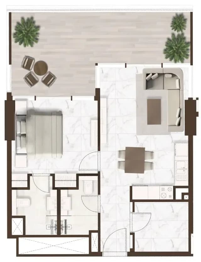Onda by Kasco 1 Bedroom