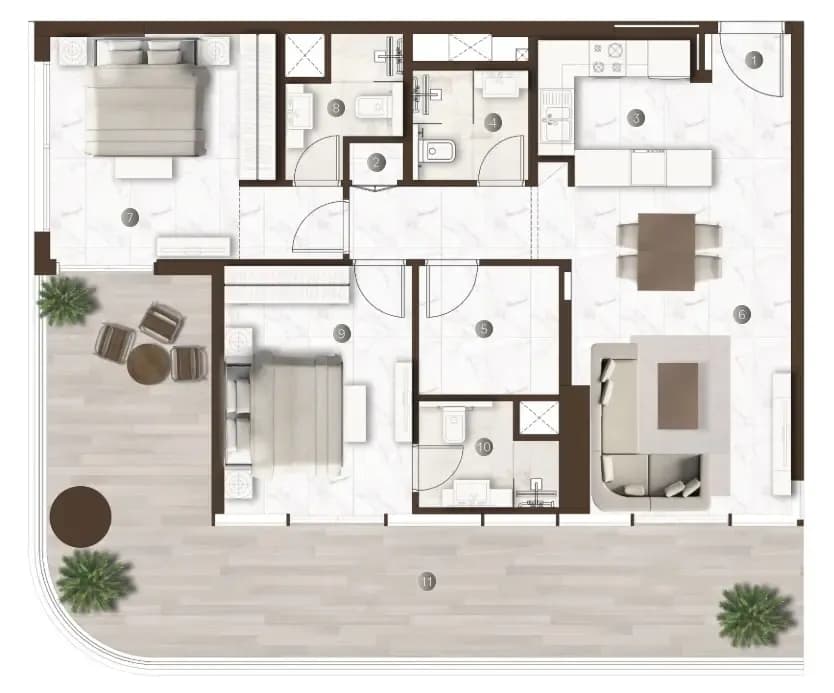 Onda by Kasco 2 Bedroom