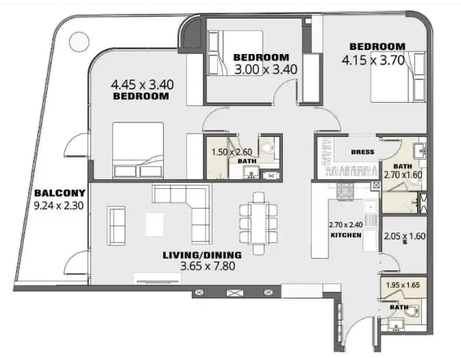 Volna by Kasco 3 Bedroom