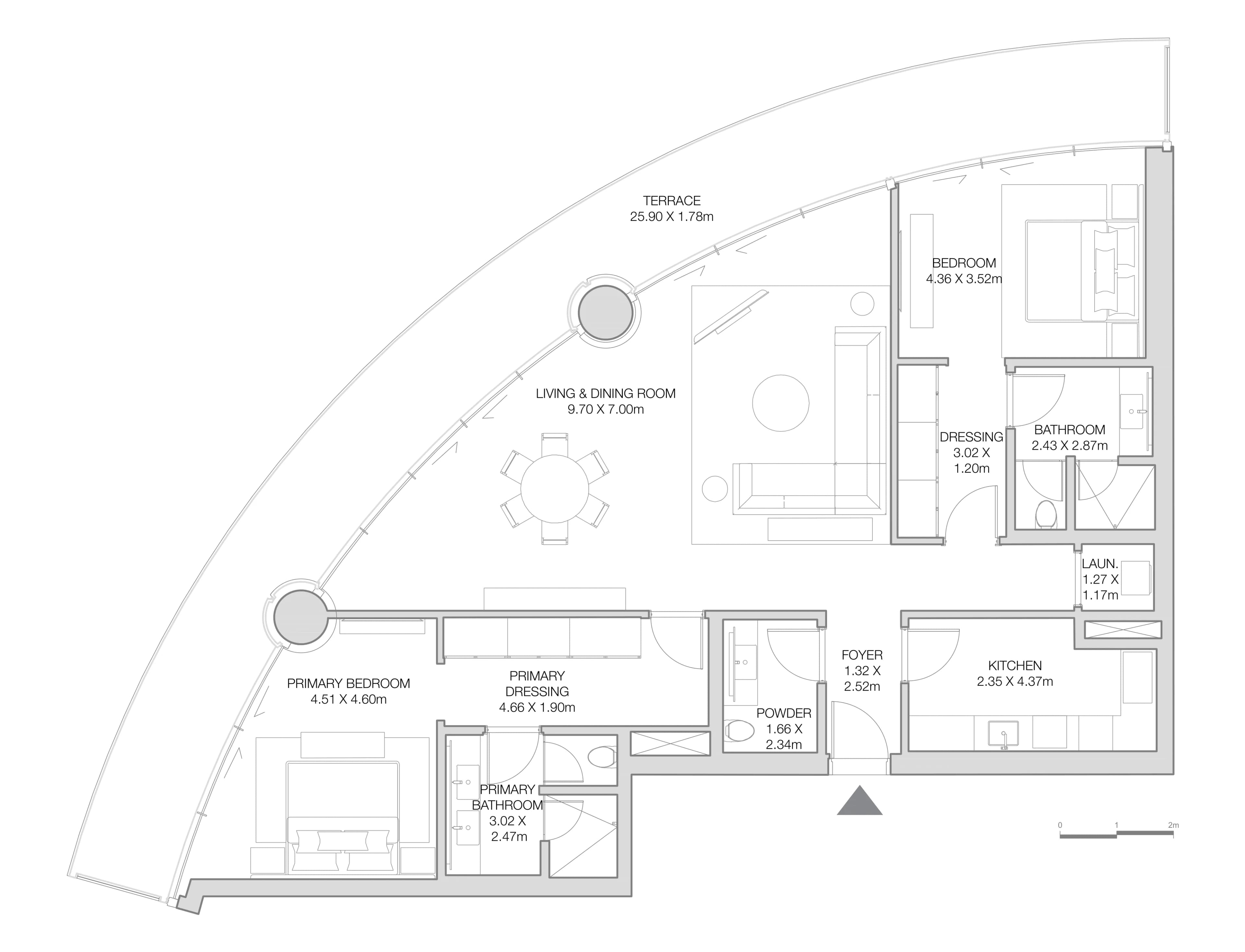 The Residences at The Dubai Beach EDITION 2 Bedroom