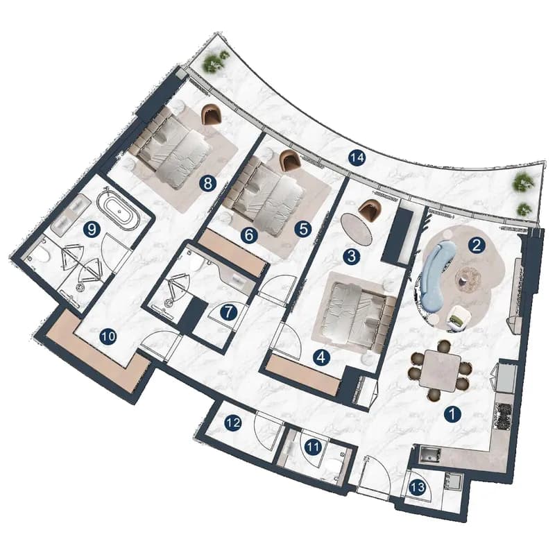 La Mazzoni 3 Bedroom