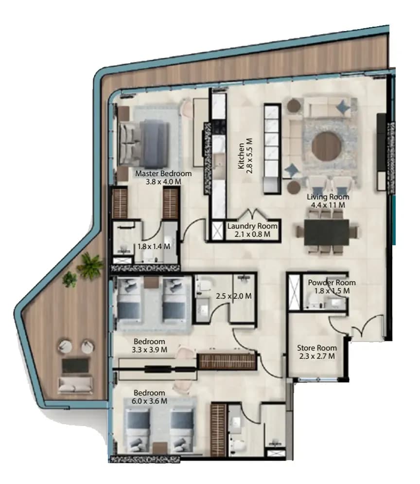 Cresswell Views 3 Bedroom
