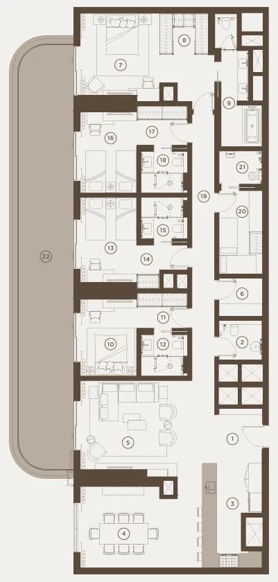 Rixos Al Reem Residences 4 Bedroom