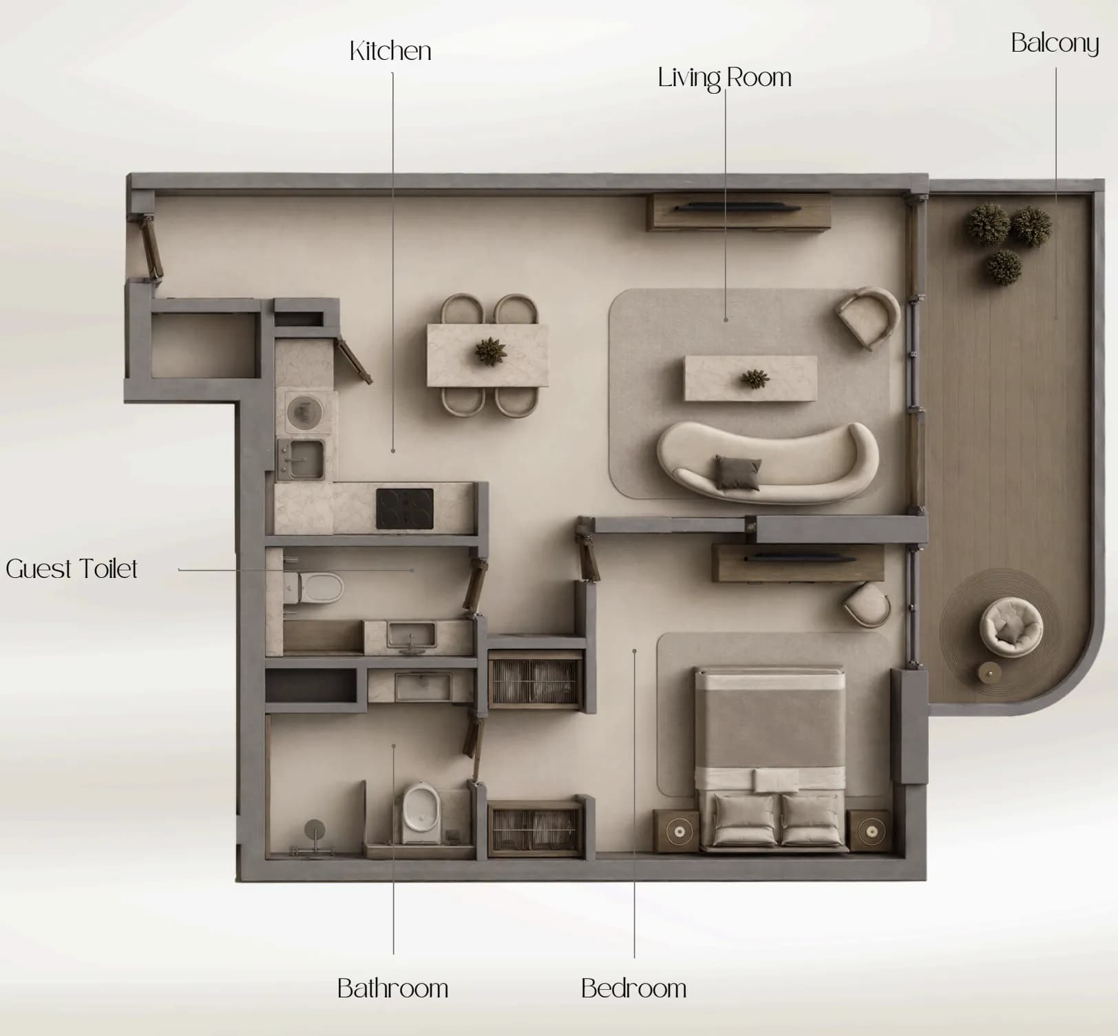 Beverly Crown 1 Bedroom