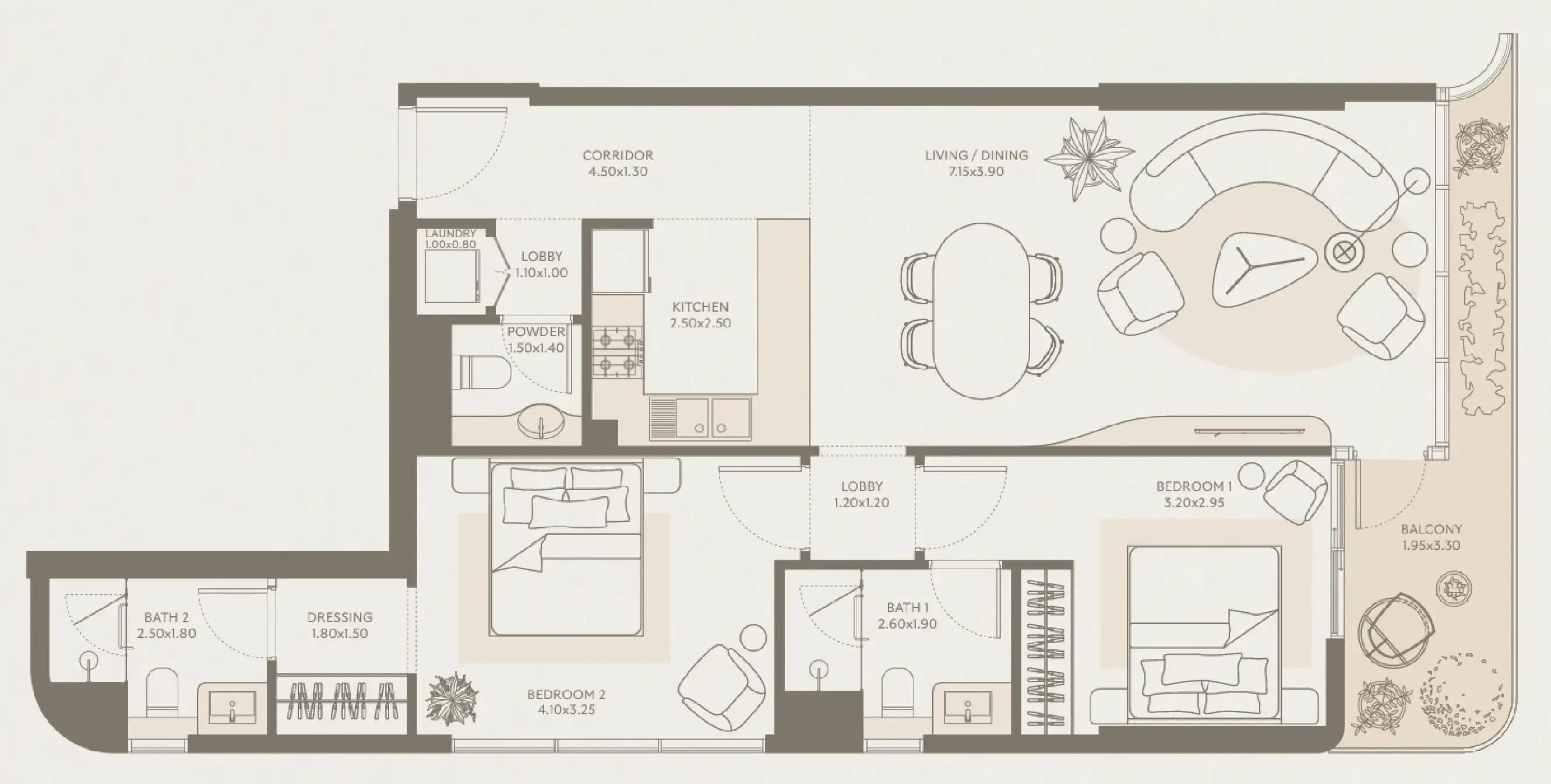 Symphony by Chaimaa 2 Bedroom