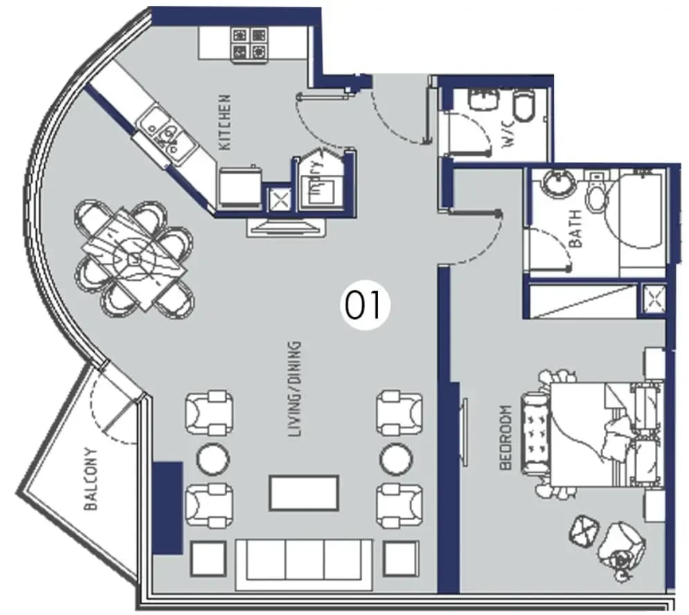 Amaris Tower 1 Bedroom