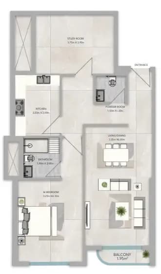 Azha Views Residences 1 Bedroom