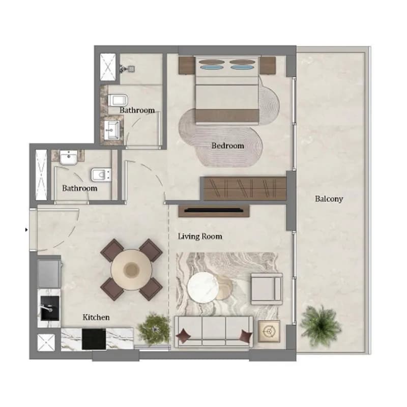 Mirari Lagoon by Zoya 1 Bedroom