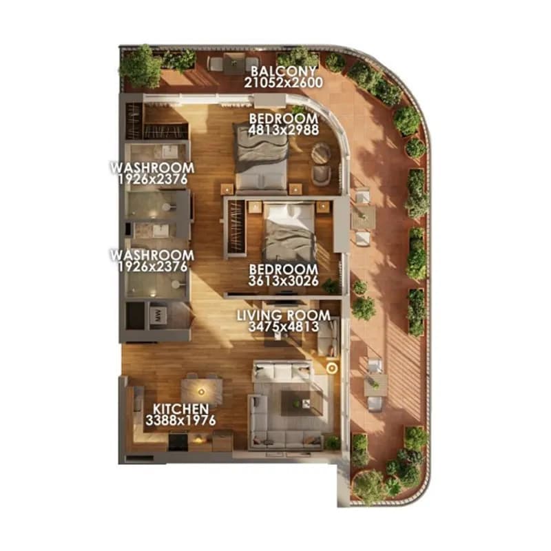 Zenith D1 2 Bedroom