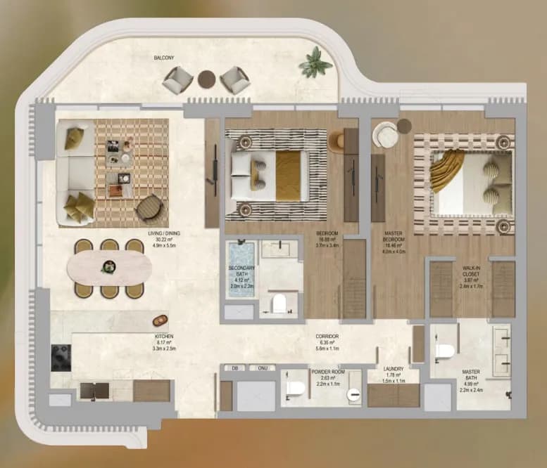The Canopies at Yas Point 2 Bedroom