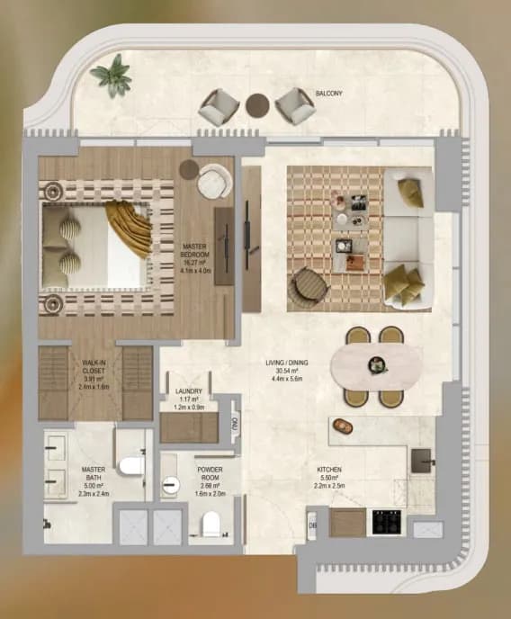The Canopies at Yas Point 1 Bedroom
