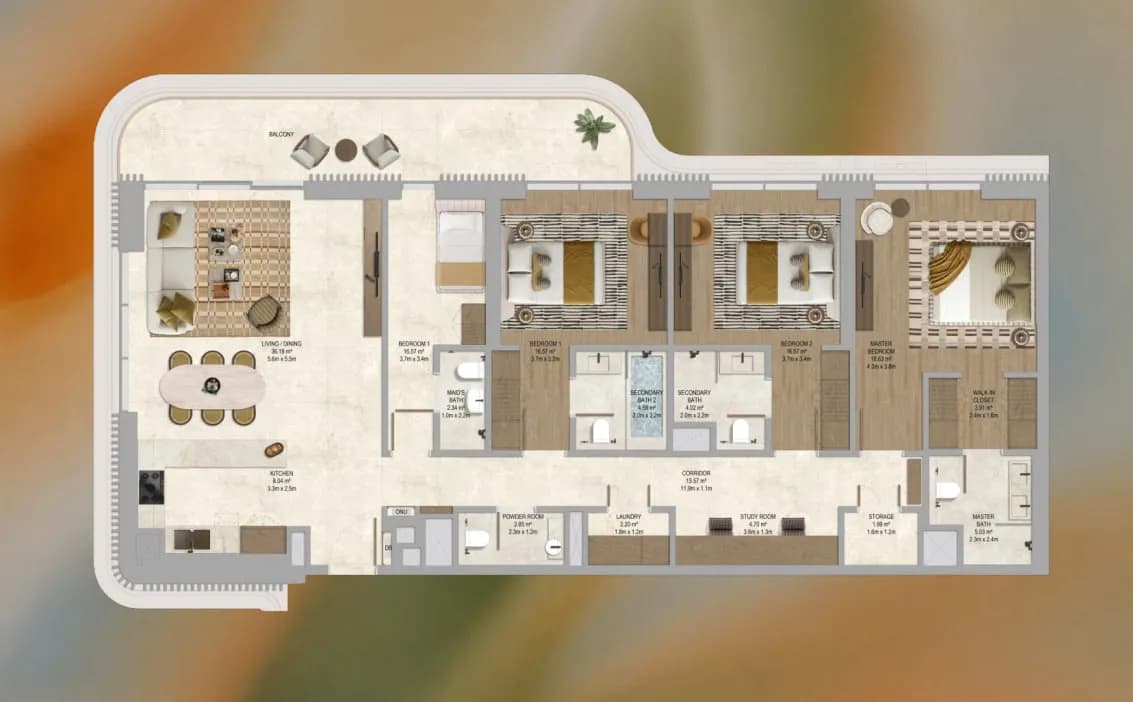 The Canopies at Yas Point 3.5 Bedroom