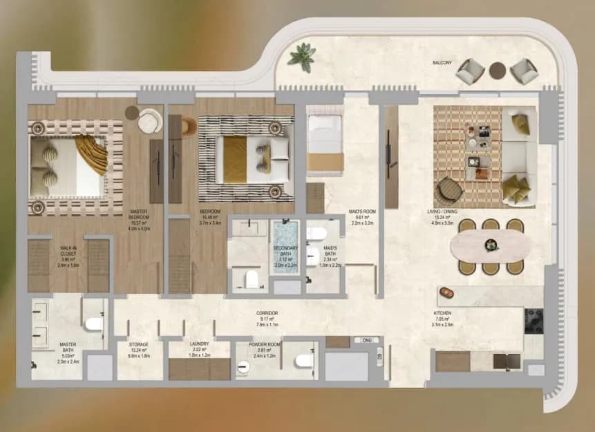 The Canopies at Yas Point 2.5 Bedroom