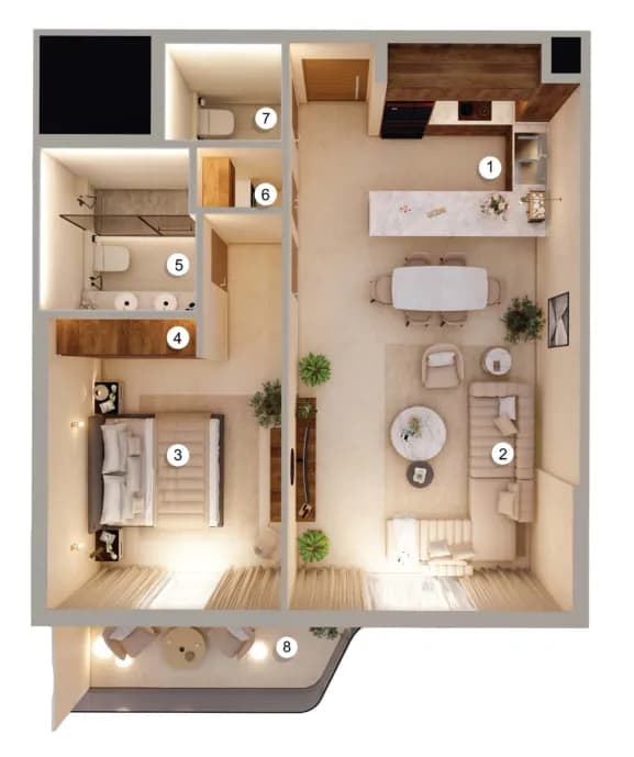 Tivanno 1 Bedroom