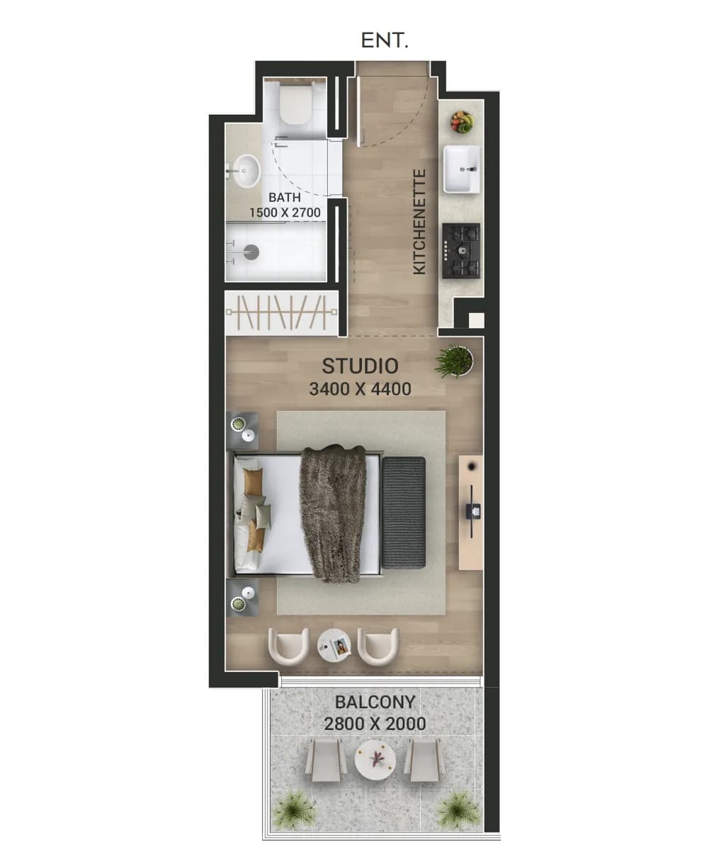 Empire Downtown - Jebel Ali 0 Bedroom