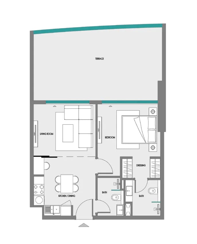 Samana Greenfield 2 1 Bedroom