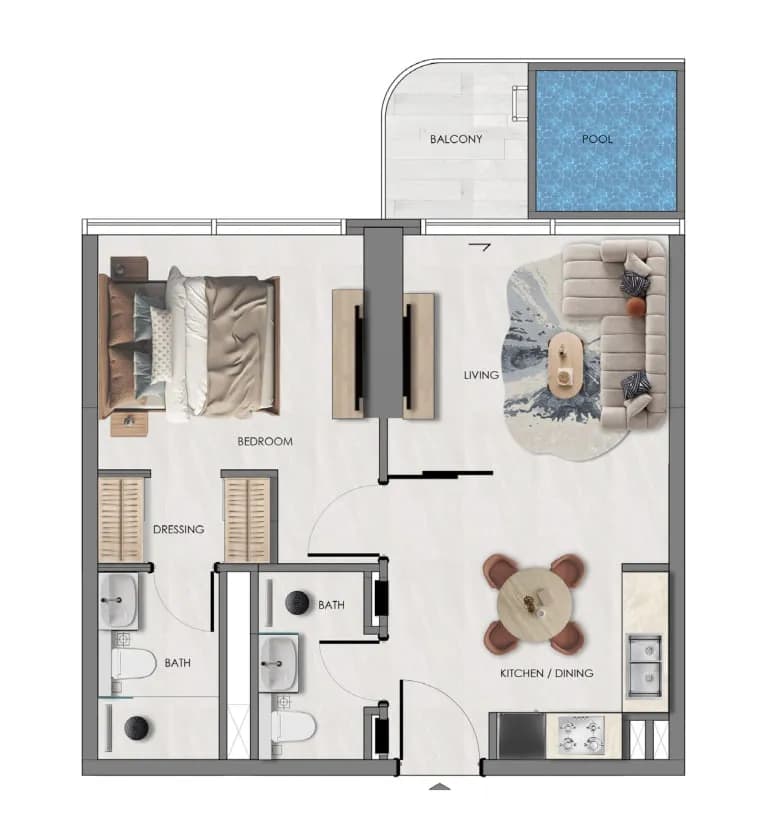 Samana Portside 1 Bedroom