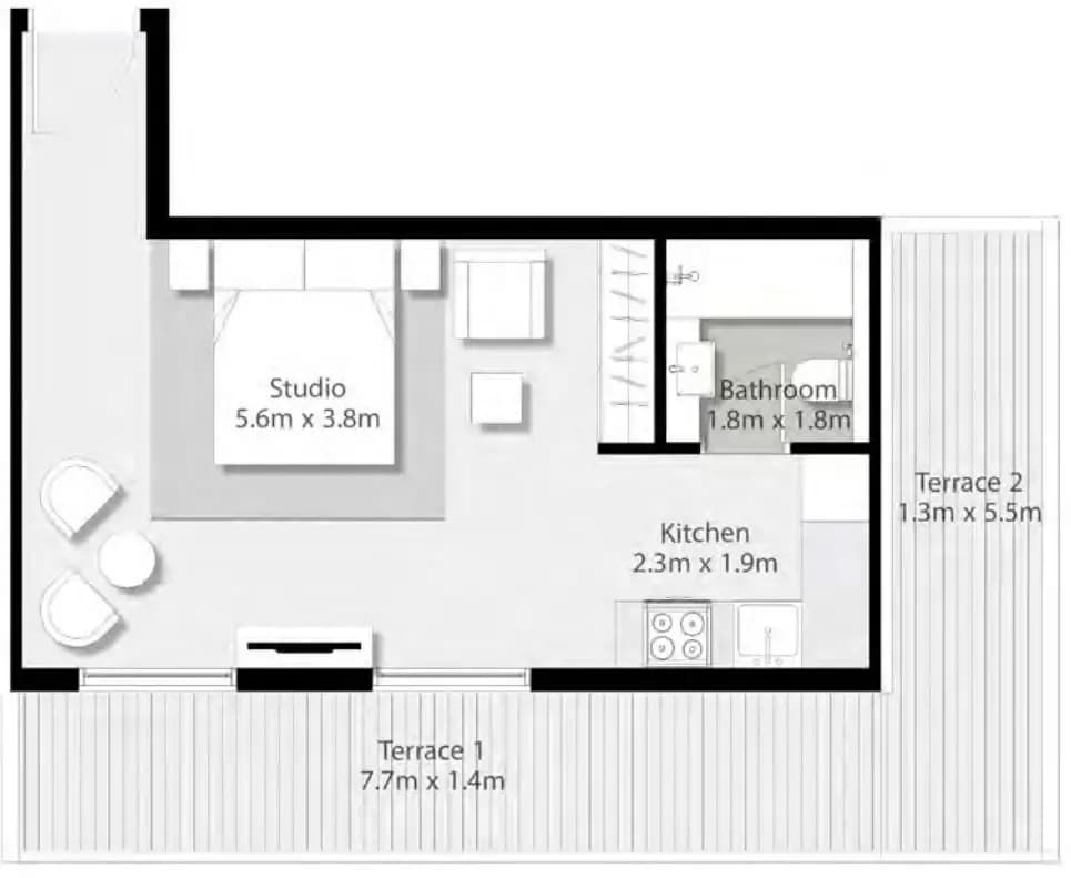 The Riff 0 Bedroom