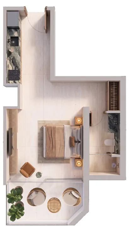 Binghatti Spectre 0 Bedroom