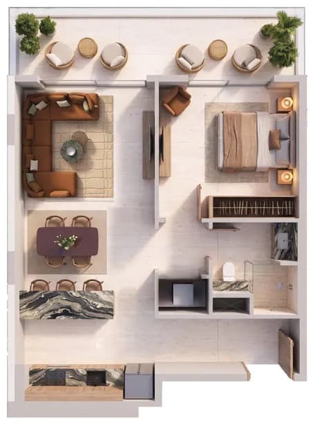 Binghatti Spectre 1 Bedroom