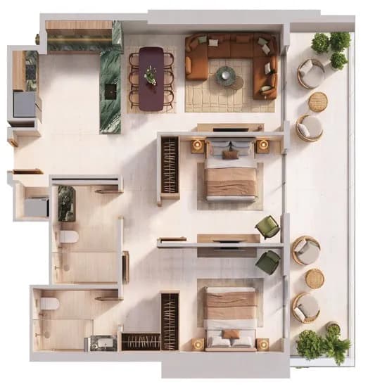Binghatti Spectre 2 Bedroom