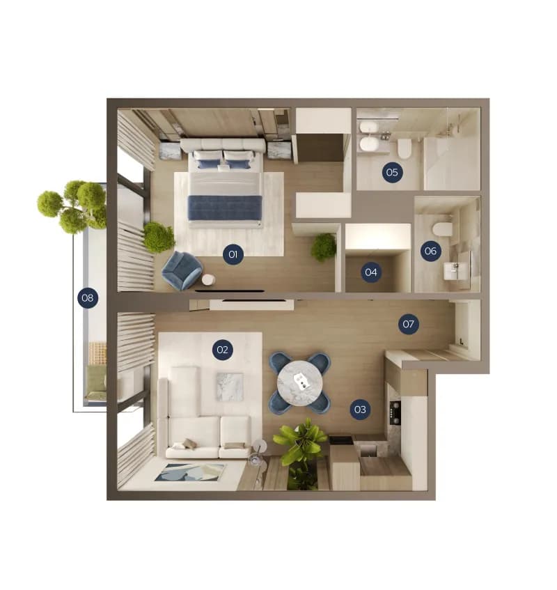 New Project by Yard 1 Bedroom