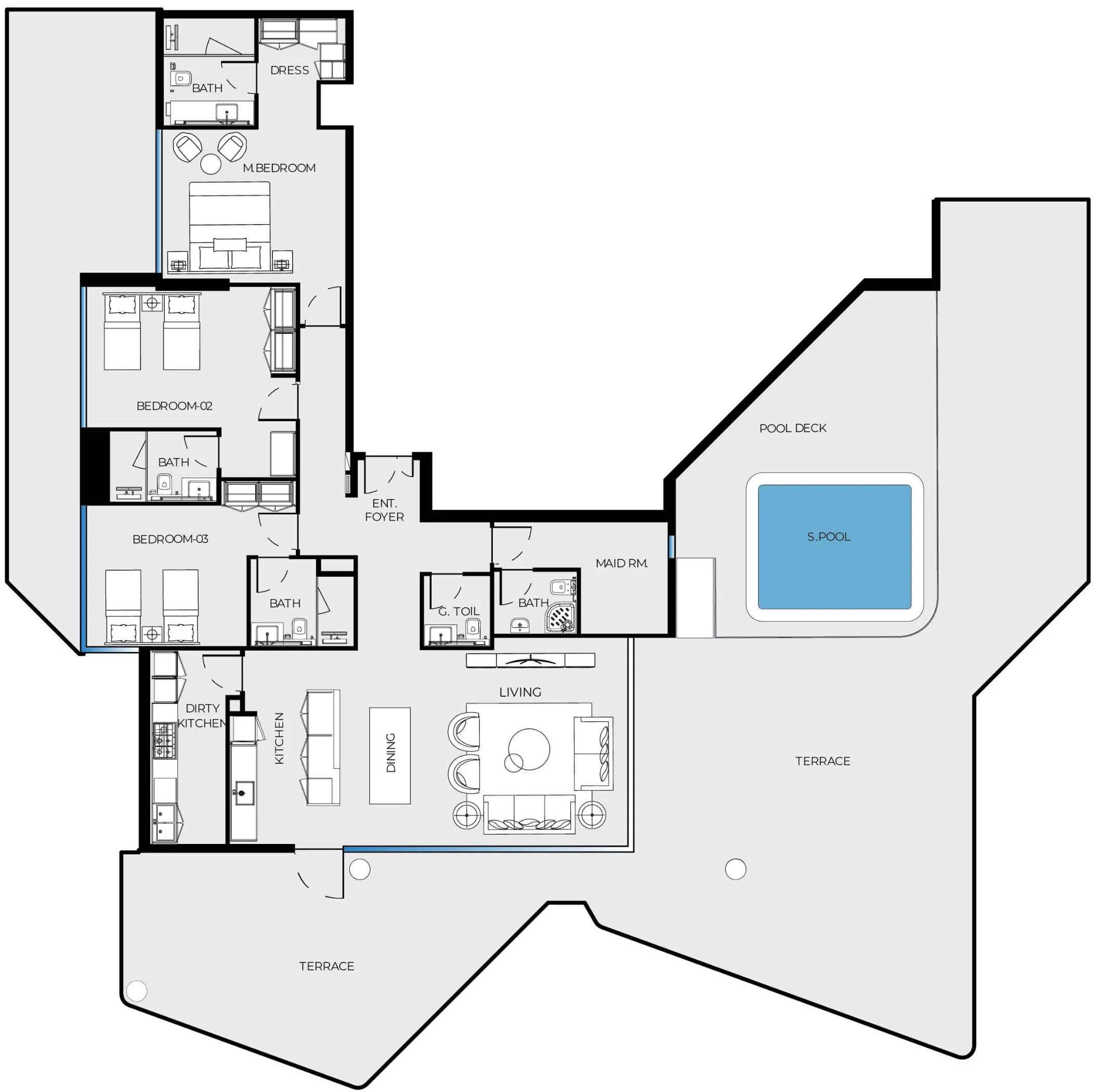 Luxury Canal Residences 3 Bedroom