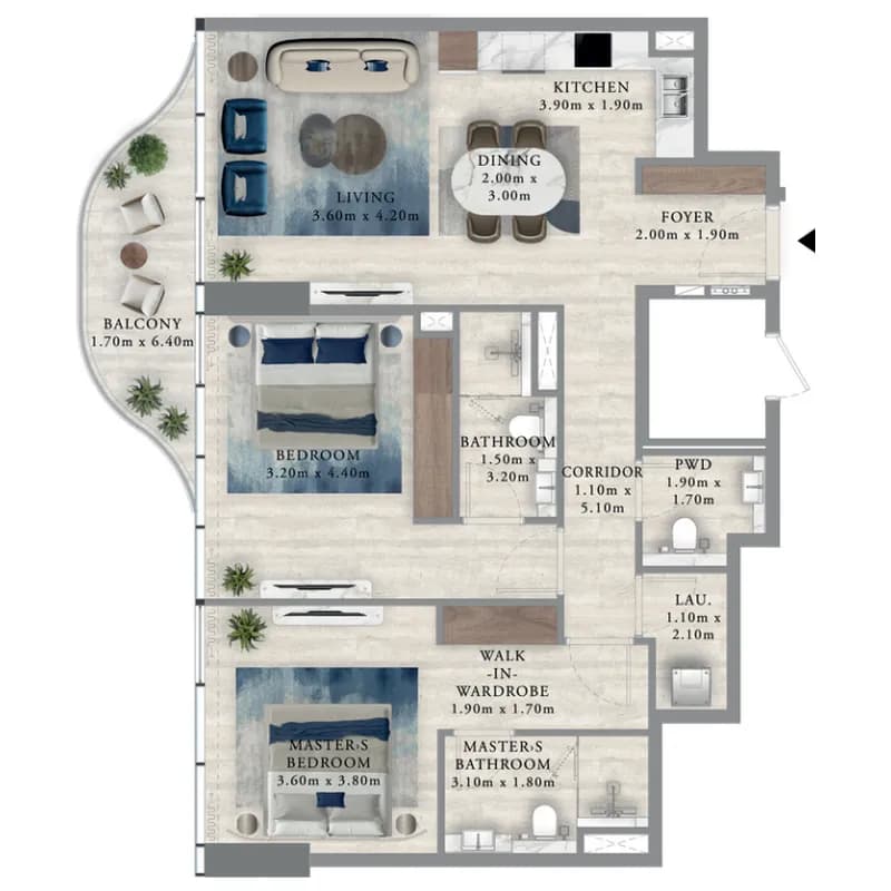 Royal Yacht Club Residence 2 Bedroom